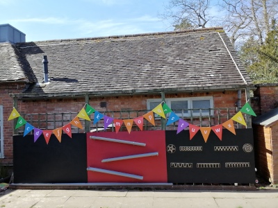 Water Wall and Chalk Boards